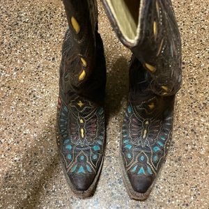 Corral Butterfly multi-color Boots 6.5B